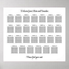 Stijlvolle tafelbruiloft zitplaats poster 27
