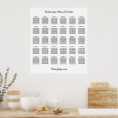Stijlvolle tafelbruiloft zitplaats poster 30 (Keuken)