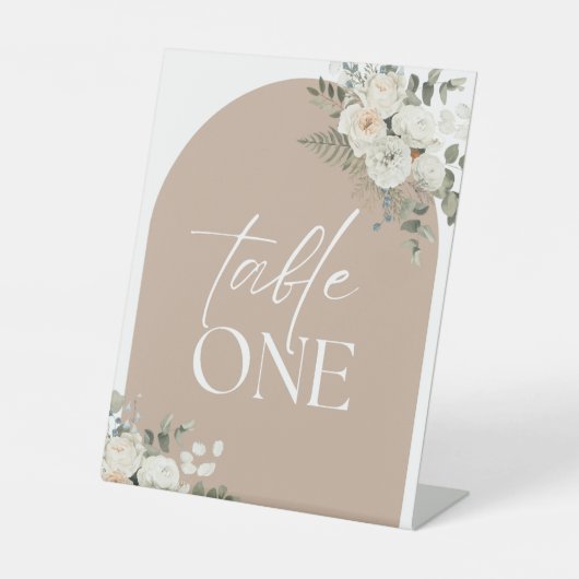 Stijlvolle Tafelnummers voor Mariage Reclamebord Met Voetstuk (Voorkant)