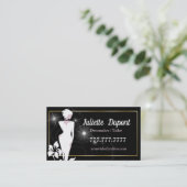 Stijlvolle Tailor Dressmaker zwart Visitekaartje (Staand voorkant)