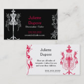 Stijlvolle Tailor Dressmaker zwart Visitekaartje (Voorkant / Achterkant)