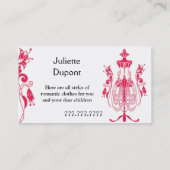 Stijlvolle Tailor Dressmaker zwart Visitekaartje (Achterkant)