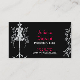 Stijlvolle Tailor Dressmaker zwart Visitekaartje