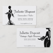 Stijlvolle Tailor Dressmaker zwart Visitekaartje (Voorkant / Achterkant)