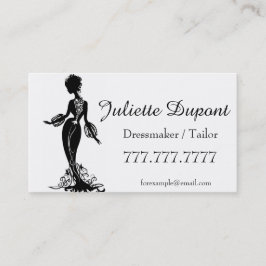 Stijlvolle Tailor Dressmaker zwart Visitekaartje