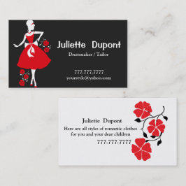 Stijlvolle Tailor Dressmaker zwart Visitekaartje