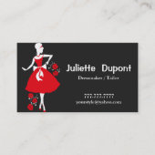 Stijlvolle Tailor Dressmaker zwart Visitekaartje (Voorkant)