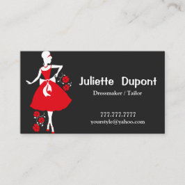 Stijlvolle Tailor Dressmaker zwart Visitekaartje