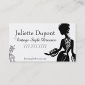 Stijlvolle Tailor Dressmaker zwart Visitekaartje (Achterkant)
