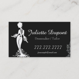 Stijlvolle Tailor Dressmaker zwart Visitekaartje
