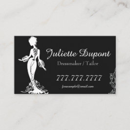 Stijlvolle Tailor Dressmaker zwart Visitekaartje