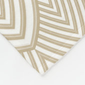 Stijlvolle Tan Arched Scallops Mauve Monogram Naam Fleece Deken (Hoek)