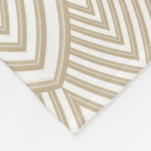 Stijlvolle Tan Arched Scallops Mauve Monogram Naam Fleece Deken (Hoek)