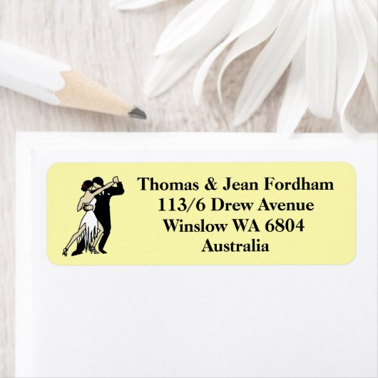 Stijlvolle Tango Dancers Etiket (Insitu)