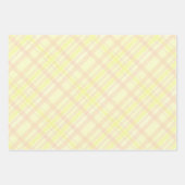 Stijlvolle Tartan in beige en gele pasteltinten Inpakpapier Vel (Voorkant)