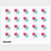 Stijlvolle tassen ronde sticker (Vel)