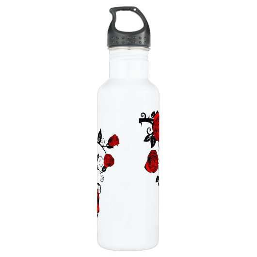 Stijlvolle Tattoos Rozen Waterfles (Achterkant)