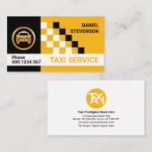 Stijlvolle Taxi Check Box Private Transport Driver Visitekaartje (Voorkant / Achterkant)