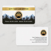 Stijlvolle Taxi City Skyline Border Visitekaartje (Voorkant / Achterkant)
