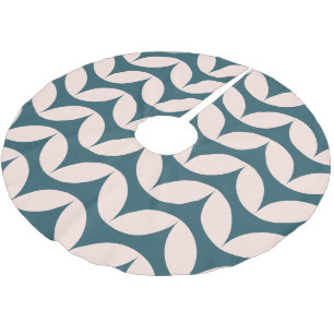 Stijlvolle Teal Blush Moderne Geometrische Vormen Kerstboom Rok