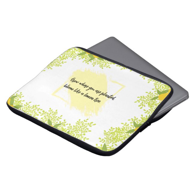 Stijlvolle Tech Organizer Citroen Design Elektroni Laptop Sleeve (Voorkant top)