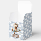 Stijlvolle Teddy Bear Pilot Blue Party Favoriet Bo Bedankdoosjes (Geopend)