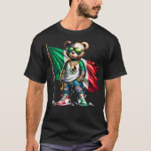 Stijlvolle teddybeer Mexicaanse vlag Mexico T-shirt (Voorkant)