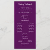 Stijlvolle tekst bruiloft programma programmakaart (Achterkant)
