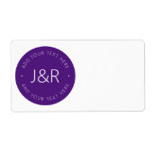 Stijlvolle tekst etiket (Voorkant)