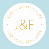 Stijlvolle tekst Klassic Round Sticker