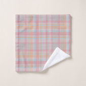 Stijlvolle tekst klassiek en roestvast tartan geme bad handdoek (Wasdoekje)