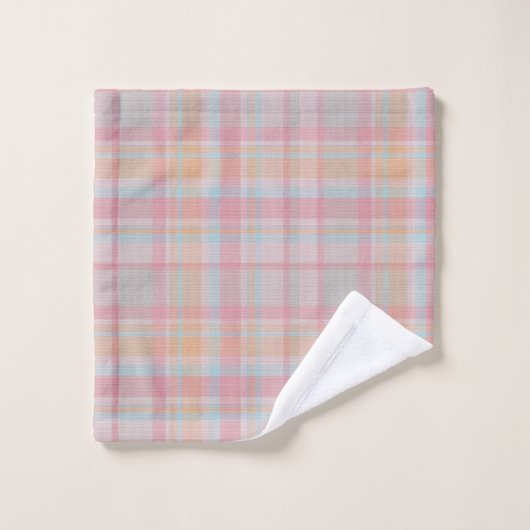 Stijlvolle tekst klassiek en roestvast tartan geme bad handdoek (Wasdoekje)