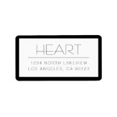 Stijlvolle tekst met rand etiket (Voorkant)