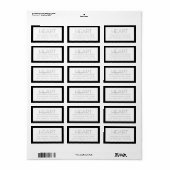 Stijlvolle tekst met rand etiket (Full Sheet)