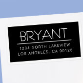 Stijlvolle  tekst met rand etiket