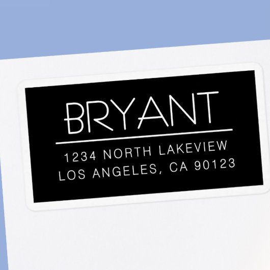 Stijlvolle  tekst met rand etiket