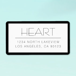 Stijlvolle  tekst met rand etiket