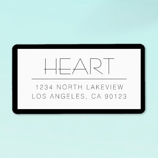 Stijlvolle tekst met rand etiket