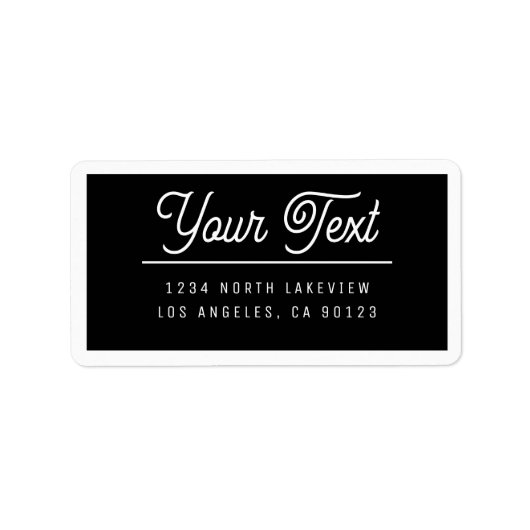 Stijlvolle tekst met rand etiket (Voorkant)