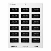 Stijlvolle tekst met rand etiket (Full Sheet)