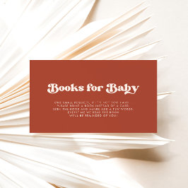 Stijlvolle Terracotta Baby shower boek aanvraag ka Informatiekaartje