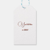 Stijlvolle Terracotta Clean 3 x Love | roodfluweel Cadeaulabel (Achterkant)