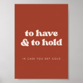 Stijlvolle terracotta om deken te hebben en te hou poster (Voorkant)