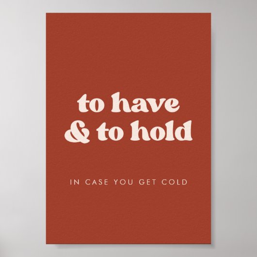 Stijlvolle terracotta om deken te hebben en te hou poster (Voorkant)