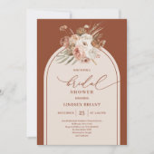 Stijlvolle Terracotta Pampas Grass Boho Vrijgezell Kaart (Voorkant)