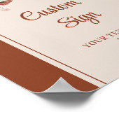 Stijlvolle Terracotta Pampas Sage Boho Boog Custom Poster (Hoek)