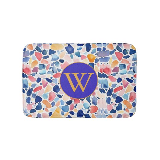 Stijlvolle Terrazzo Badmat (Voorkant)