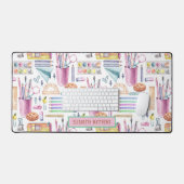 Stijlvolle terug naar school benodigdheden Patroon Bureaumat (Keyboard & Muis)