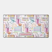 Stijlvolle terug naar school benodigdheden Patroon Bureaumat (Voorkant)