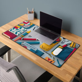 Stijlvolle terug naar school benodigdheden Patroon Bureaumat